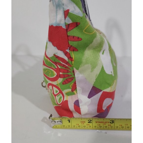 Purse Small Tracie Godi Goove Boho Floral Bag Lime Green Purple Vintage 1990 - Picture 11 of 15